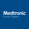 blue medtronic logo with white text