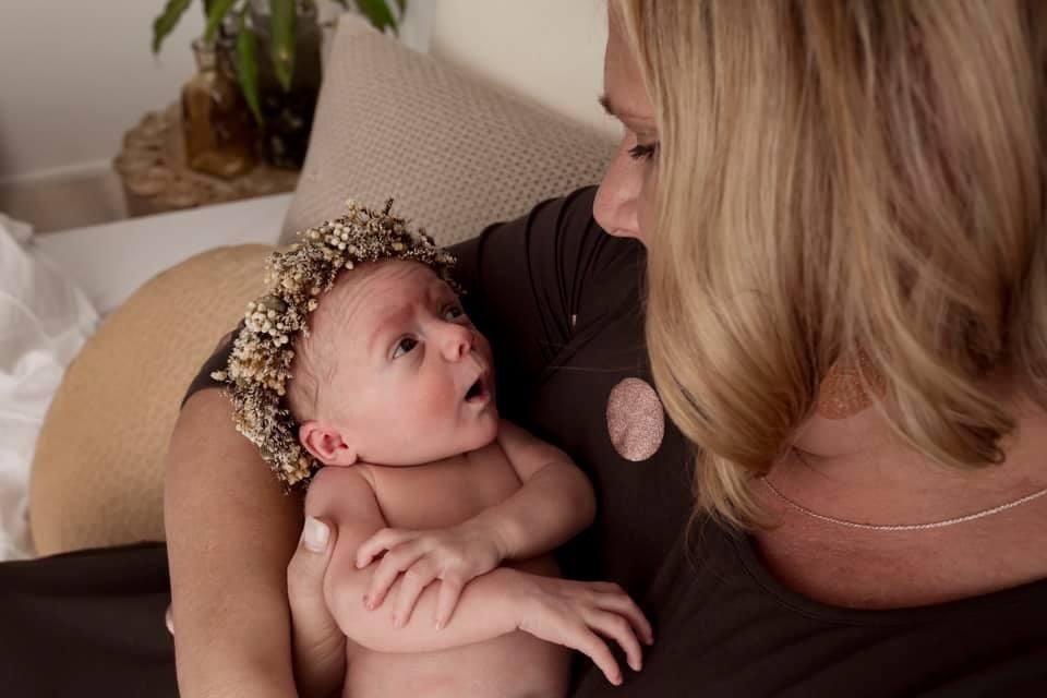 lauren holding a baby